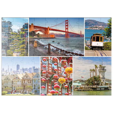 puzzleplate San Francisco - Golden Gate Bridge und Lombard Street 100 Puzzle