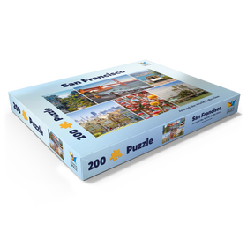Darstellung des Puzzle Motivs San Francisco - Golden Gate Bridge und Lombard Street - Puzzleteile: 200