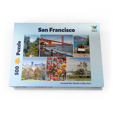 San Francisco - Golden Gate Bridge und Lombard Street 500 Puzzle Schachtel Ansicht3