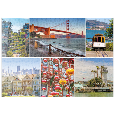 puzzleplate San Francisco - Golden Gate Bridge und Lombard Street 500 Puzzle