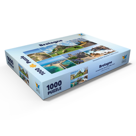 Darstellung des Puzzle Motivs Bretagne - Mont Saint Michel, Saint Malo und Locronan - Puzzleteile: 1000