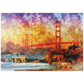 Darstellung des Puzzle-Motivs Golden Gate Bridge - San Francisco - Kalifornien – Puzzleteile: 1000