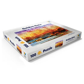 Darstellung des Puzzle Motivs Golden Gate Bridge - San Francisco - Kalifornien - Puzzleteile: 100