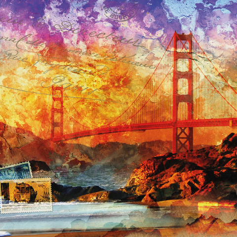 Golden Gate Bridge - San Francisco - Kalifornien 100 Puzzle 3D Modell