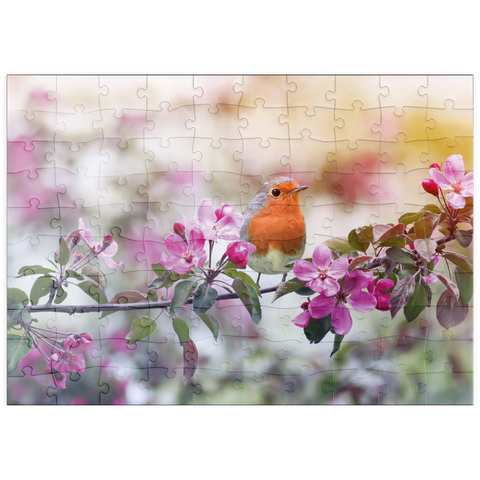 puzzleplate Rotkehlchen - Vogel des Jahres 2021 100 Puzzle