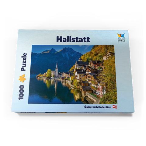 Hallstatt in Österreich, Hallstätter See - Unesco Weltkulturerbe 1000 Puzzle Schachtel Ansicht3