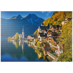 Darstellung des Puzzle Motivs Hallstatt in Österreich, Hallstätter See - Unesco Weltkulturerbe - Puzzleteile: 1000