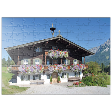 puzzleplate Bergdoktor-Praxis in Ellmau in Tirol, Wilder Kaiser, Österreich 100 Puzzle