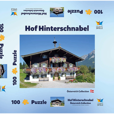 Bergdoktor-Praxis in Ellmau in Tirol, Wilder Kaiser, Österreich 100 Puzzle Schachtel 3D Modell