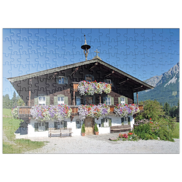 puzzleplate Bergdoktor-Praxis in Ellmau in Tirol, Wilder Kaiser, Österreich 200 Puzzle