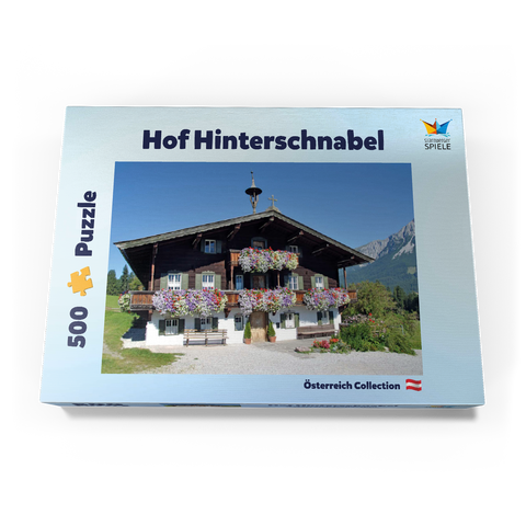 Bergdoktor-Praxis in Ellmau in Tirol, Wilder Kaiser, Österreich 500 Puzzle Schachtel Ansicht3
