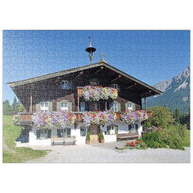 Darstellung des Puzzle-Motivs Bergdoktor-Praxis in Ellmau in Tirol, Wilder Kaiser, Österreich – Puzzleteile: 500