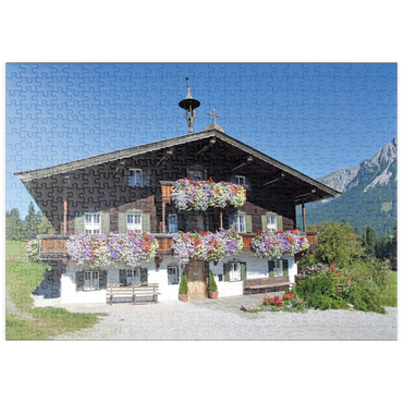 puzzleplate Bergdoktor-Praxis in Ellmau in Tirol, Wilder Kaiser, Österreich 500 Puzzle