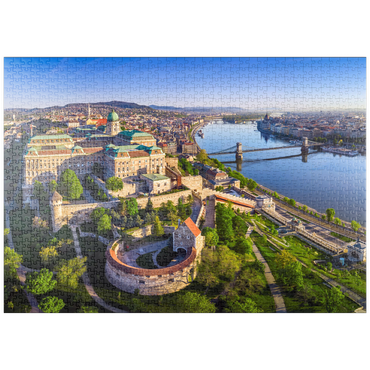 puzzleplate Burgpalst in Budapest, Ungarn - Unesco Weltkulturerbe 1000 Puzzle