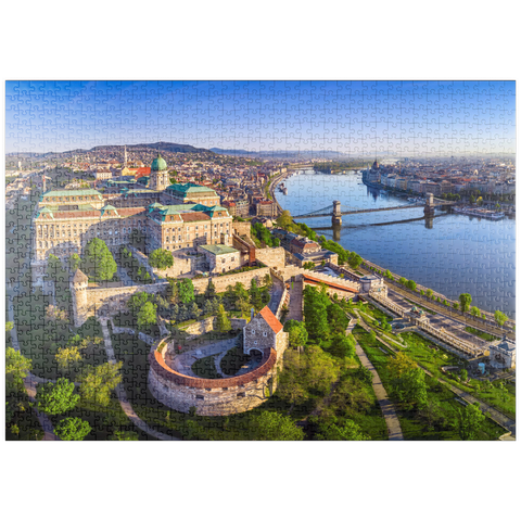 puzzleplate Burgpalst in Budapest, Ungarn - Unesco Weltkulturerbe 1000 Puzzle
