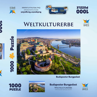 Burgpalst in Budapest, Ungarn - Unesco Weltkulturerbe 1000 Puzzle Schachtel 3D Modell
