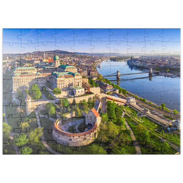 puzzleplate Burgpalst in Budapest, Ungarn - Unesco Weltkulturerbe 100 Puzzle
