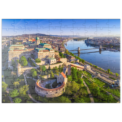 puzzleplate Burgpalst in Budapest, Ungarn - Unesco Weltkulturerbe 100 Puzzle