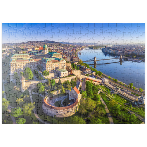 puzzleplate Burgpalst in Budapest, Ungarn - Unesco Weltkulturerbe 200 Puzzle