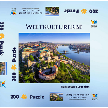 Burgpalst in Budapest, Ungarn - Unesco Weltkulturerbe 200 Puzzle Schachtel 3D Modell