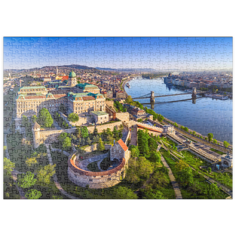 puzzleplate Burgpalst in Budapest, Ungarn - Unesco Weltkulturerbe 500 Puzzle