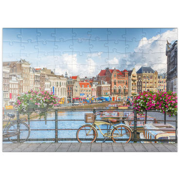 puzzleplate Grachten in Amsterdam - Unesco Weltkulturerbe 100 Puzzle