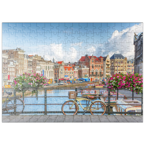 puzzleplate Grachten in Amsterdam - Unesco Weltkulturerbe 200 Puzzle