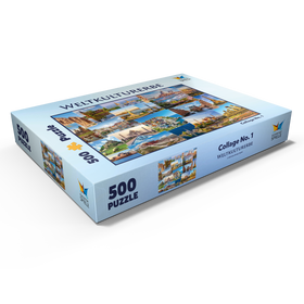 Alternative Darstellung des Puzzle-Motivs Weltkulturerbe Collage – Puzzleteile: 500