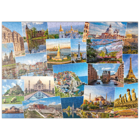 Darstellung des Puzzle-Motivs Weltkulturerbe Collage – Puzzleteile: 500