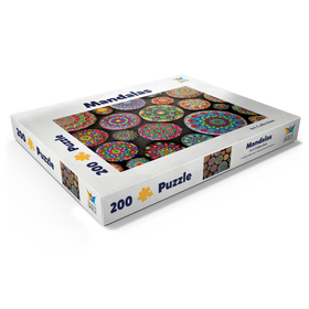 Alternative Darstellung des Puzzle-Motivs Bunte Mandala-Steine - Rock Painting – Puzzleteile: 200