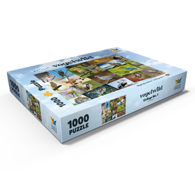 Alternative Darstellung des Puzzle-Motivs Vögel des Jahres - Collage Nr.1 - Deutschland – Puzzleteile: 1000