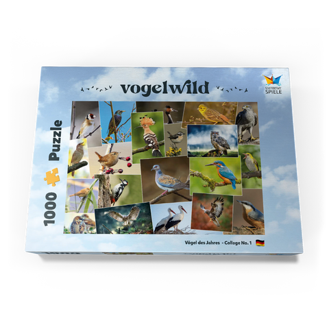 Vögel des Jahres - Collage Nr.1 - Deutschland 1000 Puzzle Schachtel Ansicht3