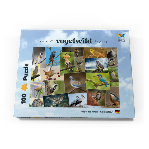 Vögel des Jahres - Collage Nr.1 - Deutschland 100 Puzzle Schachtel Ansicht3