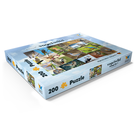 Alternative Darstellung des Puzzle-Motivs Vögel des Jahres - Collage Nr.1 - Deutschland – Puzzleteile: 200