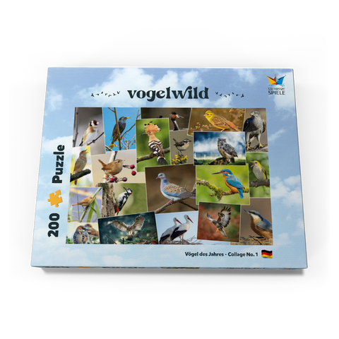 Vögel des Jahres - Collage Nr.1 - Deutschland 200 Puzzle Schachtel Ansicht3