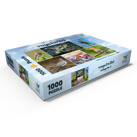 Darstellung des Puzzle Motivs Vögel des Jahres - Collage Nr.2 - Deutschalnd - Puzzleteile: 1000