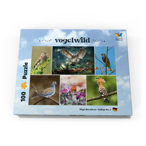 Vögel des Jahres - Collage Nr.2 - Deutschalnd 100 Puzzle Schachtel Ansicht3
