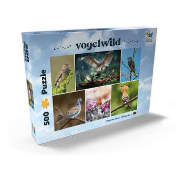 Vögel des Jahres - Collage Nr.2 - Deutschalnd 500 Puzzle Schachtel Ansicht2