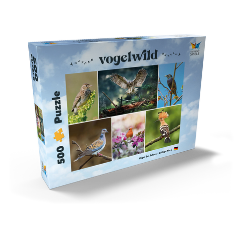 Vögel des Jahres - Collage Nr.2 - Deutschalnd 500 Puzzle Schachtel Ansicht2