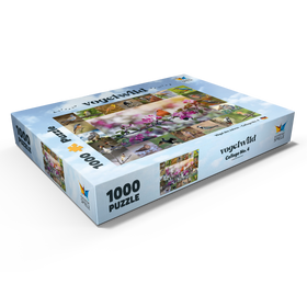 Alternative Darstellung des Puzzle-Motivs Vögel des Jahres - Collage Nr.4 - Hauptmotiv: Rotkehlchen – Puzzleteile: 1000