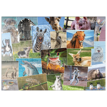 puzzleplate Lustige Tiere - Collage No. 2  100 Puzzle