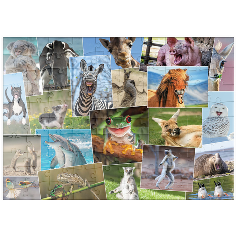puzzleplate Lustige Tiere - Collage No. 2  100 Puzzle
