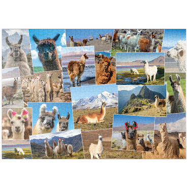 puzzleplate Lamas und Alpakas - Collage No. 2 1000 Puzzle