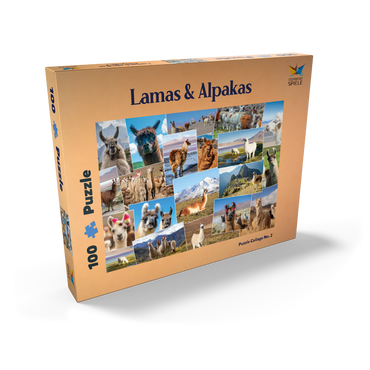 Lamas und Alpakas - Collage No. 2 100 Puzzle Schachtel Ansicht2