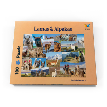 Lamas und Alpakas - Collage No. 2 100 Puzzle Schachtel Ansicht3