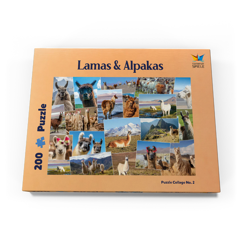 Lamas und Alpakas - Collage No. 2 200 Puzzle Schachtel Ansicht3