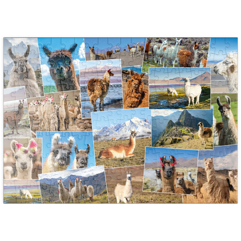 puzzleplate Lamas und Alpakas - Collage No. 2 200 Puzzle