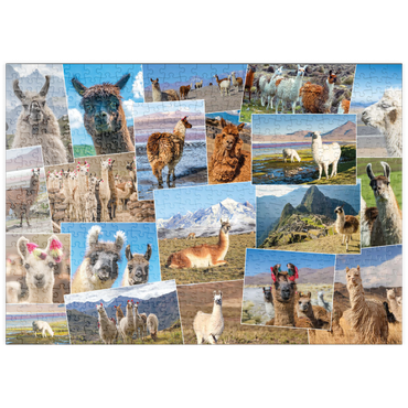 puzzleplate Lamas und Alpakas - Collage No. 2 500 Puzzle