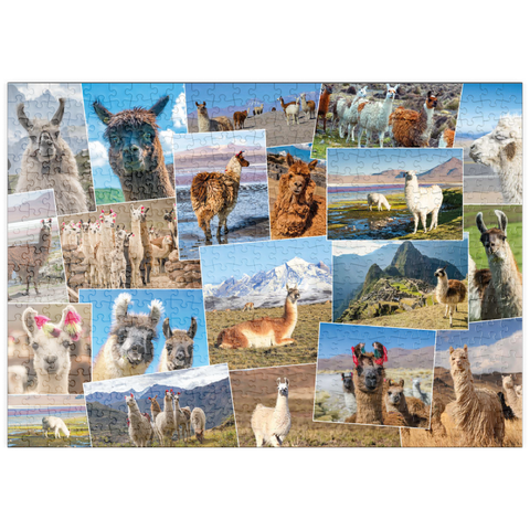 puzzleplate Lamas und Alpakas - Collage No. 2 500 Puzzle