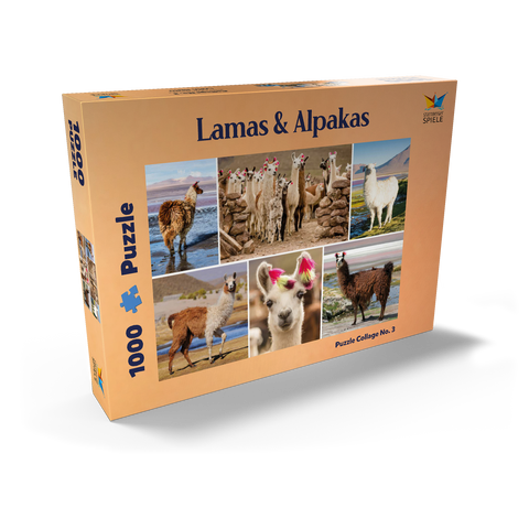 Lamas und Alpakas - Collage No. 3 1000 Puzzle Schachtel Ansicht2